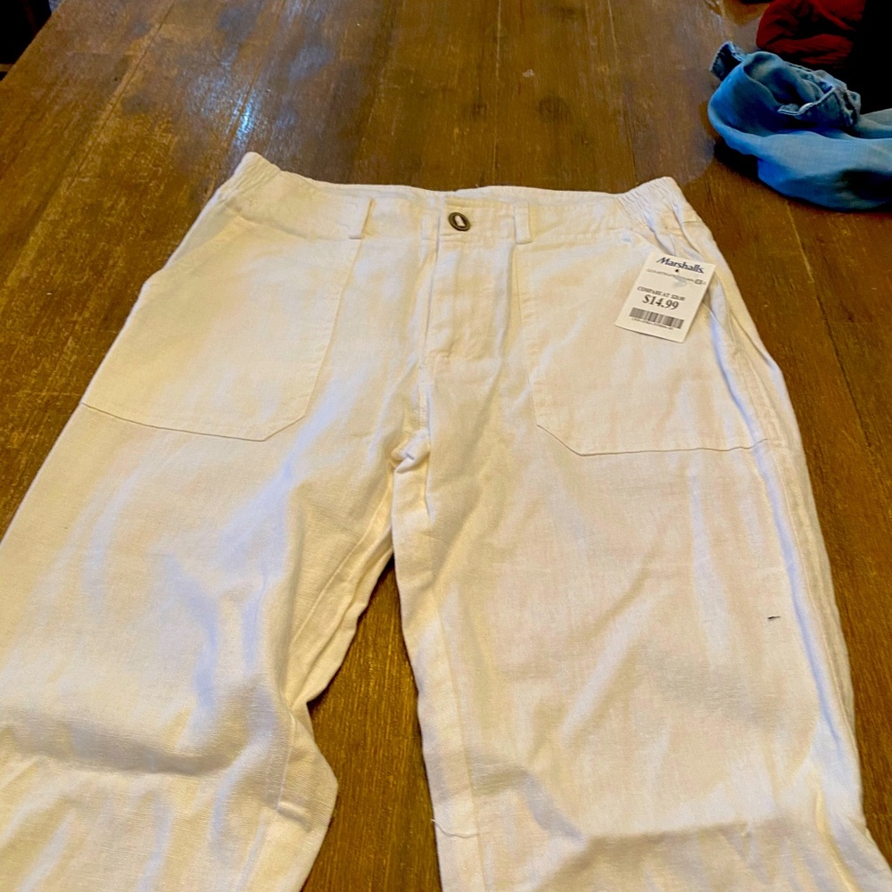 Linen white pant